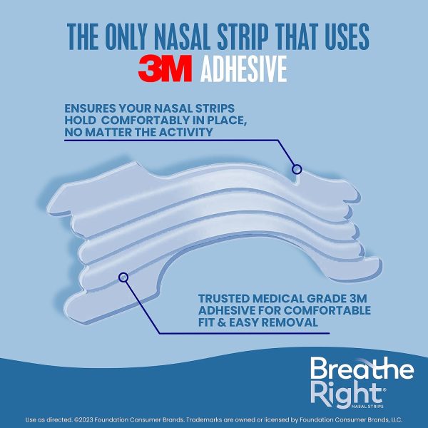 Nasal Strips | Extra Strength | Clear | For Sensitive Skin I Drug-Free Snoring Solution & Nasal Congestion Relief Caused by Colds & Allergies