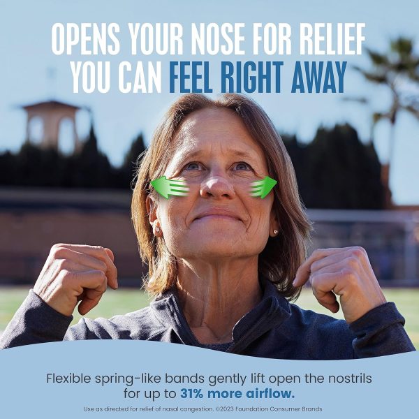 Nasal Strips | Extra Strength | Clear | For Sensitive Skin I Drug-Free Snoring Solution & Nasal Congestion Relief Caused by Colds & Allergies