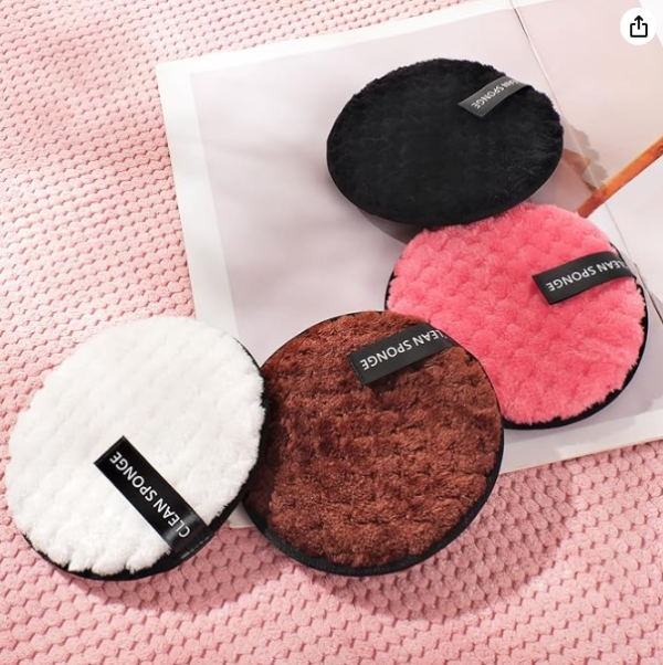Reusable Facial Cleansing Puffs | 3pcs Soft Makeup Removing Cloths