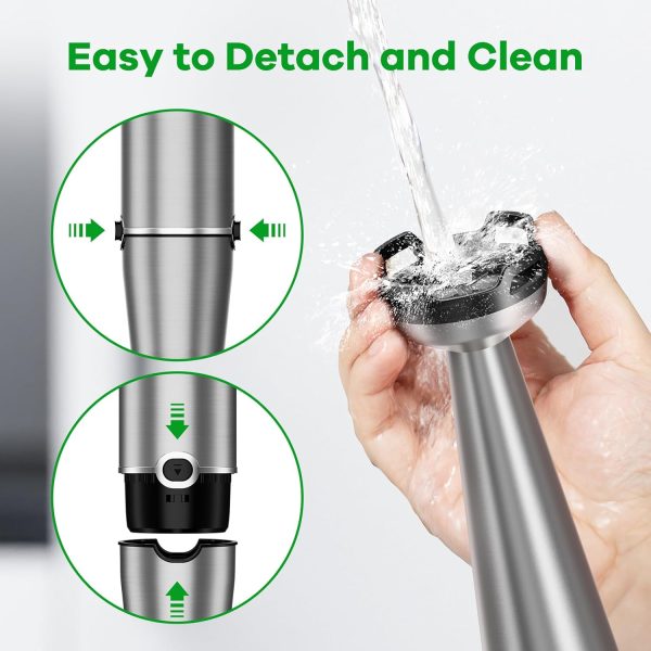 Blender Handheld Corded Hand Blenders Set 1100W, Trigger Variable Speed 5 in 1 Stick Emulsifier with Chopper, Whisk and Frother for Soup, Baby Food and Smoothies