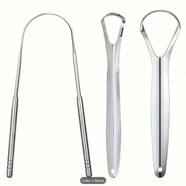 Stainless Steel Tongue Cleaner kit for Oral Care, Tounge Scraping tool Suitable for Eliminate bad Breath, Freasher Tongue tool, Oral Hugiene care product, Portable Personal oral care Set For Home and Travel Use, Gift for Women